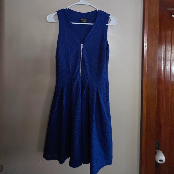 Guess Royal Blue Zipper Dress - Picture 3 of 3